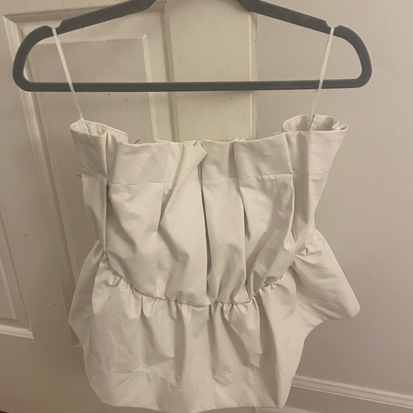 TCEC Alamont Faux Leather Strapless Top - Picture 4 of 6